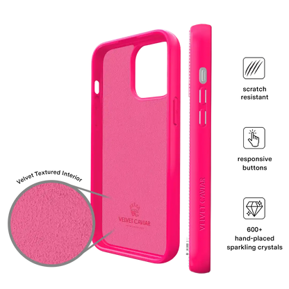 Hot Pink Caviar Crystals iPhone Case