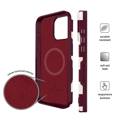 Burgundy Vibe Check iPhone Case