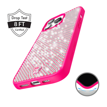 Hot Pink Caviar Crystals iPhone Case