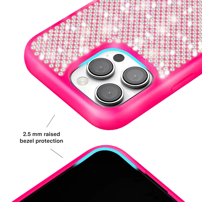 Hot Pink Caviar Crystals iPhone Case