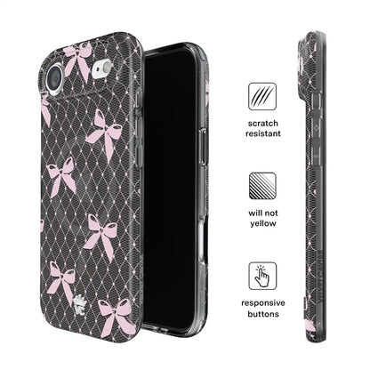 Lacy Pink Bows iPhone Case