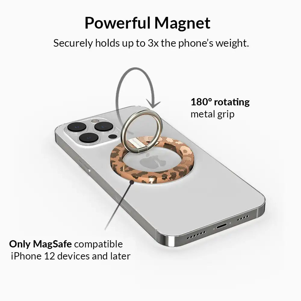 Bronze Chrome Leopard MagSafe Grip Ring