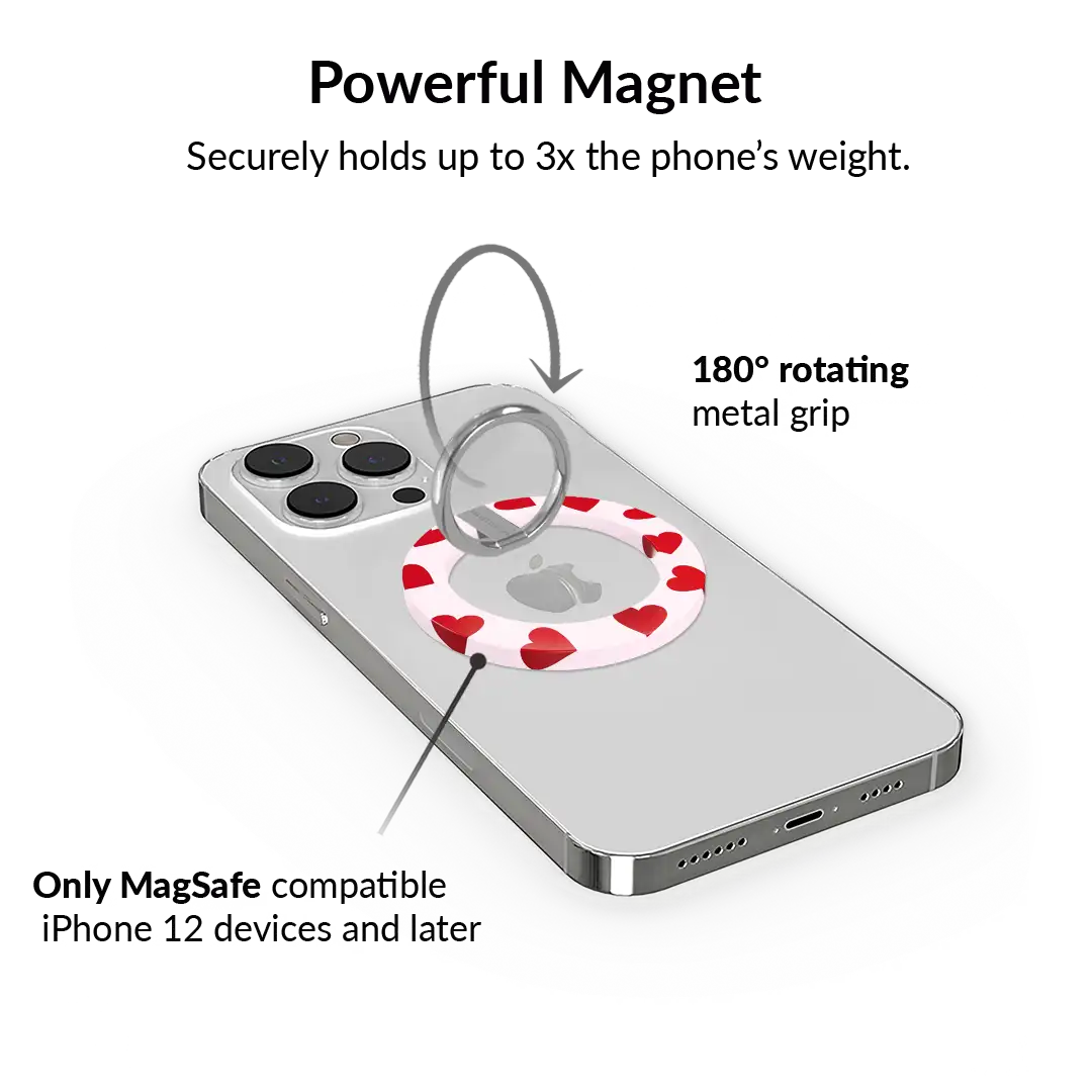 Red Heart MagSafe Grip Ring