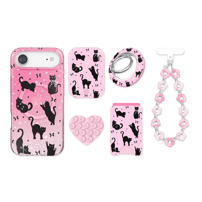 Lucky Kittens Glitter iPhone Bundle Set