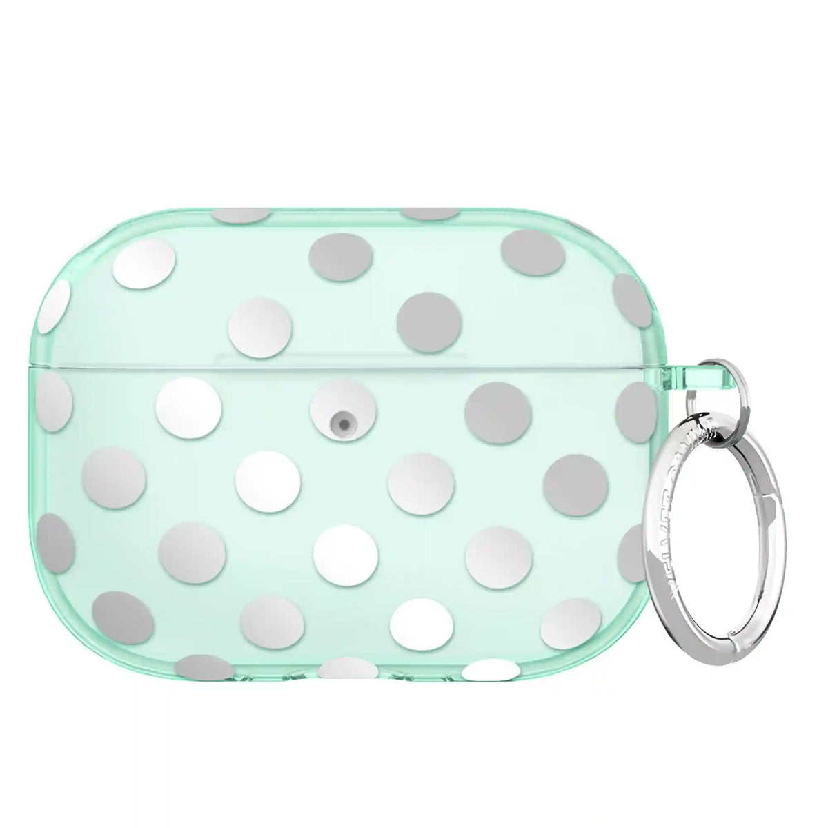 Mint Chrome Polka Dot AirPod Case