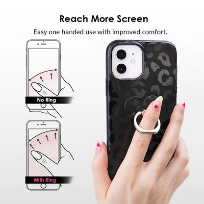 White Marble Rose Gold Chrome 2 Phone Ring