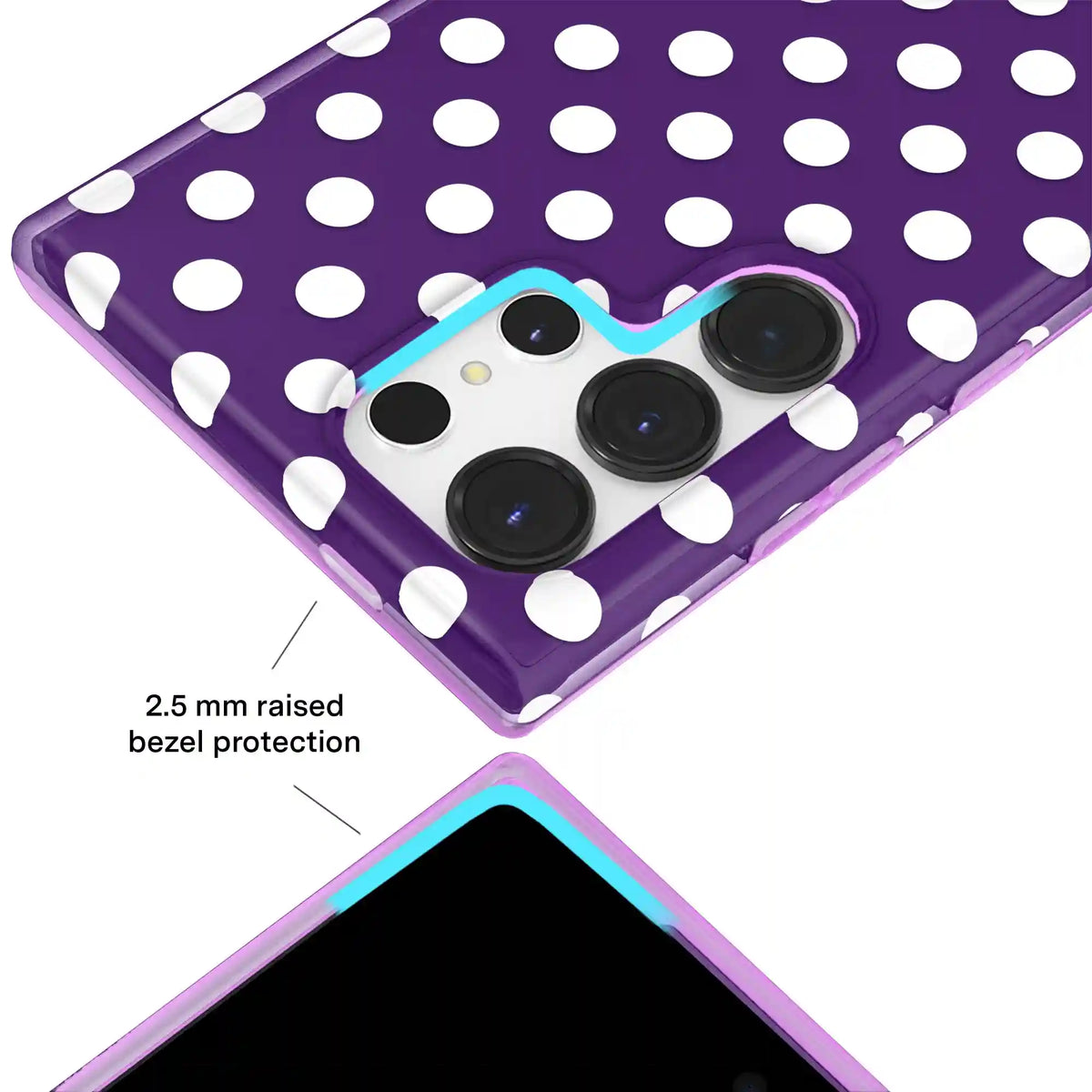 Violet Glow Polka Dot Samsung Case