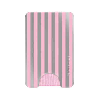 Pink Chrome Stripes MagSafe Wallet