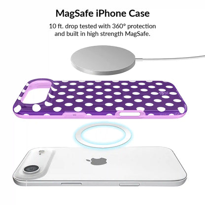 Violet Glow Polka Dot iPhone Bundle Set