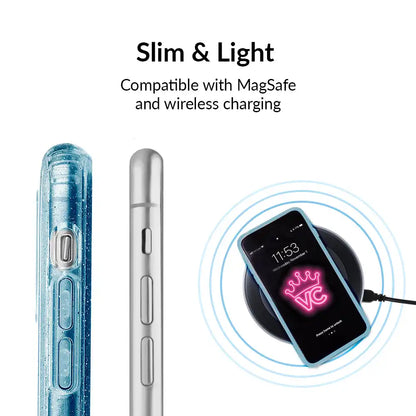 Blue Stardust Glitter iPhone Case