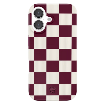 Burgundy Vibe Check iPhone Case