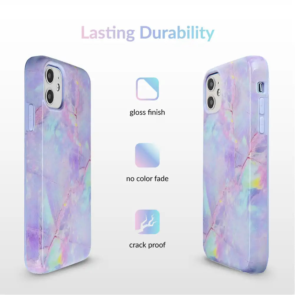 Cotton Candy Marble iPhone Case
