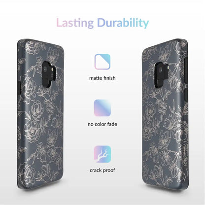 Floral Rose Gold Chrome Samsung Galaxy Case