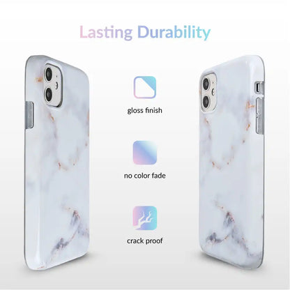 Gray Clouds Marble iPhone Case