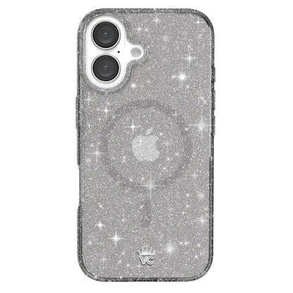 Grey Stardust Glitter iPhone Case