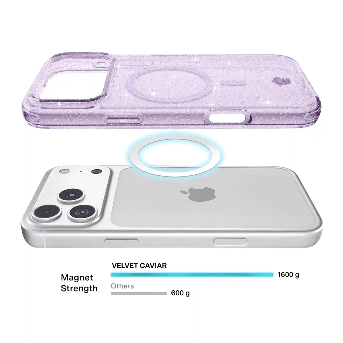 Lilac Stardust Glitter iPhone Case