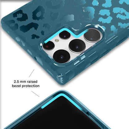 Metallic Navy Leopard Samsung Case
