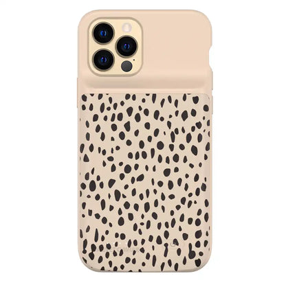 Spotted Cheetah iPhone Charging Case