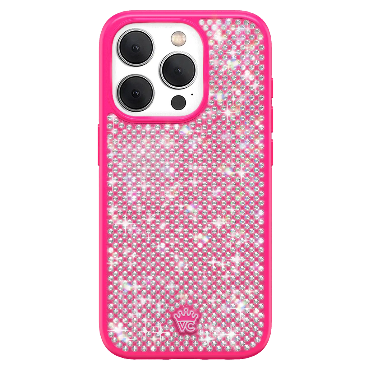 Hot Pink Caviar Crystals iPhone Case