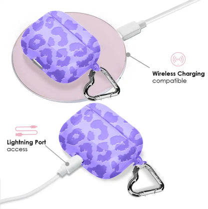 Electric Purple Leopard AirPod Case