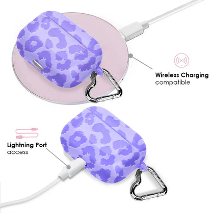 Electric Purple Leopard AirPod Case