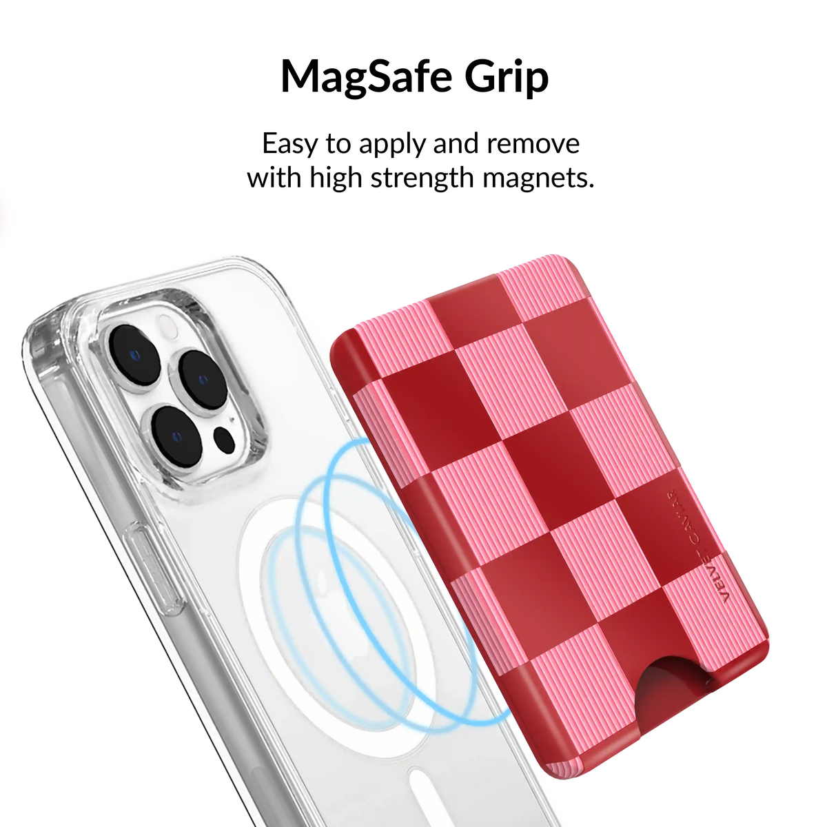Rose Vibe Checkered Magsafe Wallet