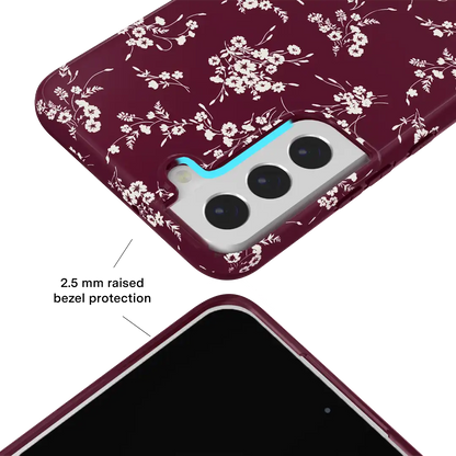 French Burgundy Floral Samsung Case