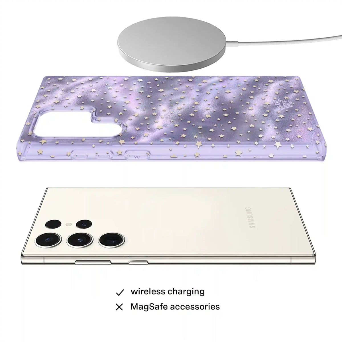 Lilac Celestial Stars Samsung Case