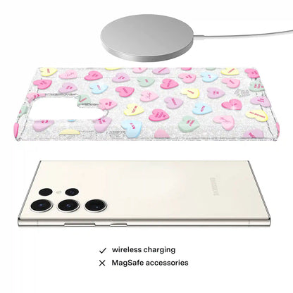 Sweet Hearts Glitter Samsung Case