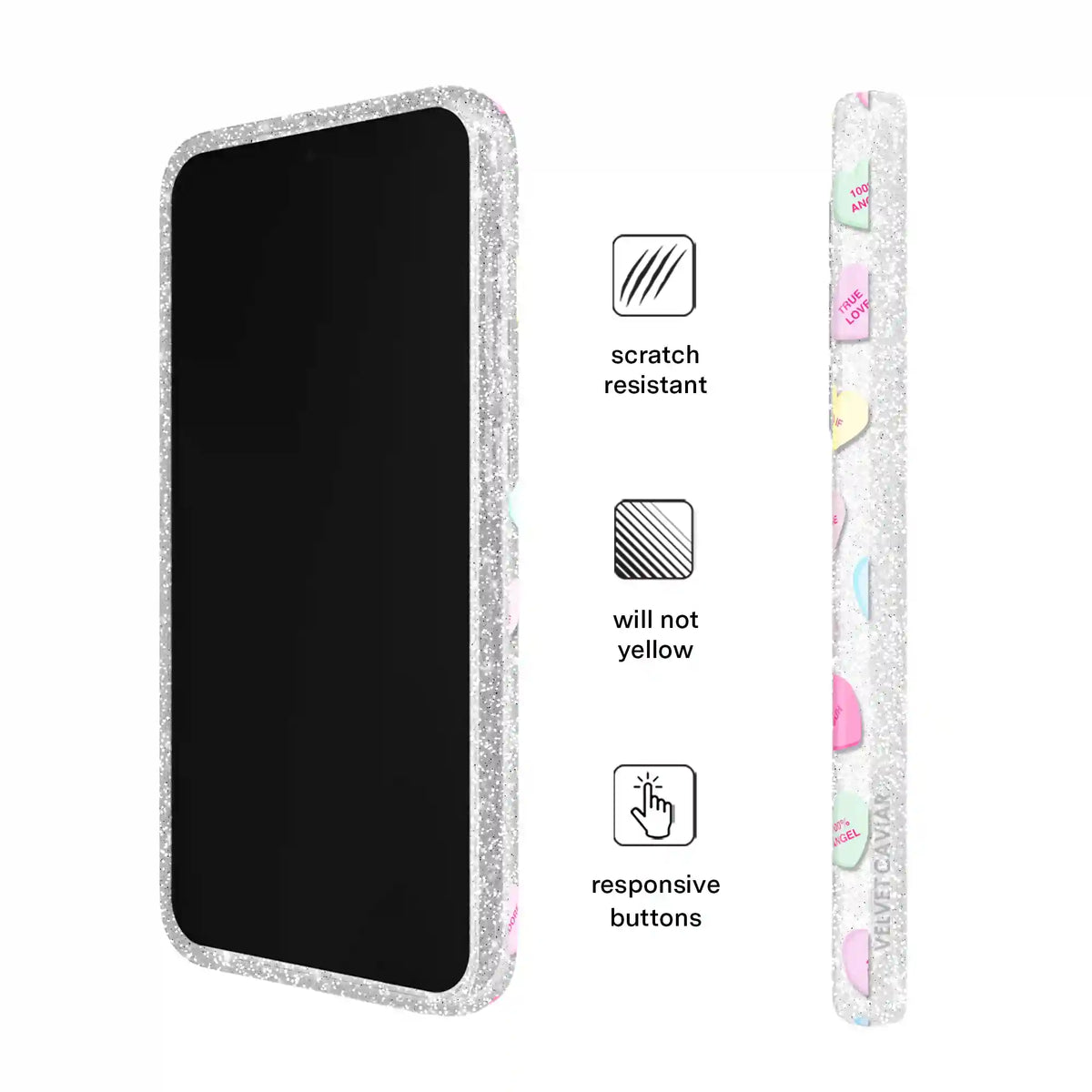 Sweet Hearts Glitter Samsung Case