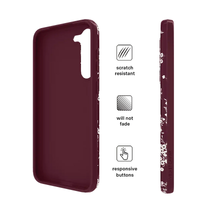 French Burgundy Floral Samsung Case