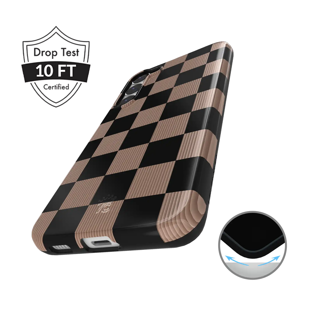 Mocha Vibe Checkered Samsung Case