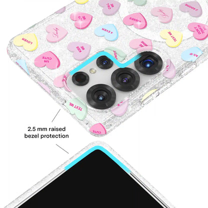 Sweet Hearts Glitter Samsung Case