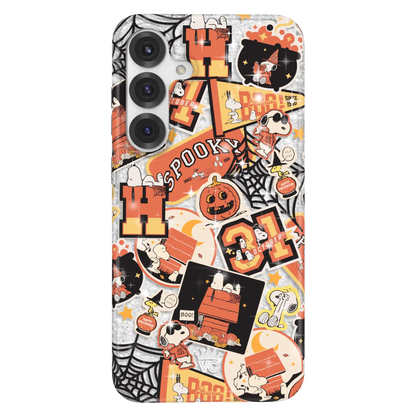 Snoopy Halloween Varsity Glitter Samsung Case