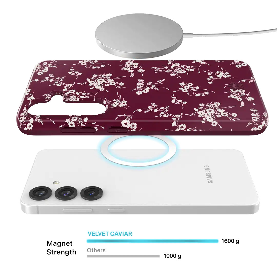 French Burgundy Floral Samsung Case