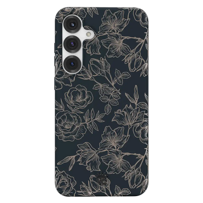 Floral Rose Gold Chrome Samsung Galaxy Case