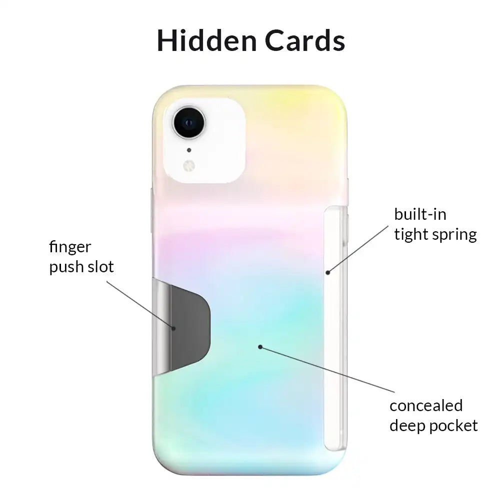 White Opal Iphone Wallet Case